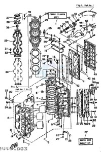 220AET drawing CYLINDER--CRANKCASE