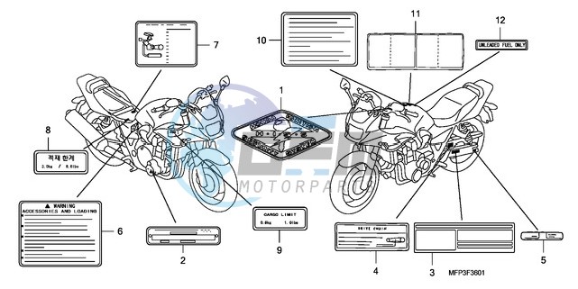 CAUTION LABEL (CB1300S/CB 1300SA)