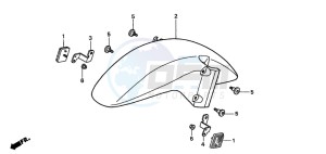 VTR1000F FIRE STORM drawing FRONT FENDER