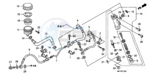 CB1300SA9 Europe Direct - (ED / ABS BCT MME TWO) drawing RR. BRAKE MASTER CYLINDER (CB1300A/CB1300SA)