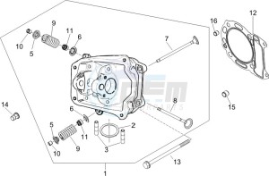 Liberty 200 4t e3 drawing Cilinder head unit - Valve