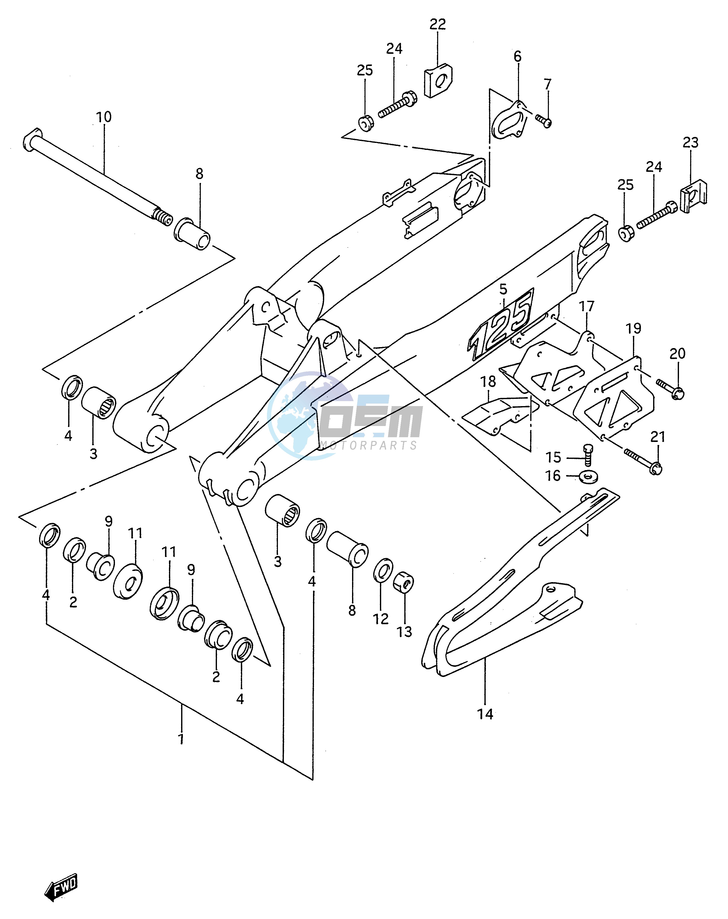 REAR SWINGING ARM (MODEL M)