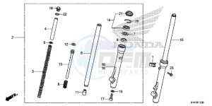 CRF110FD CRF110F Europe Direct - (ED) drawing FRONT FORK