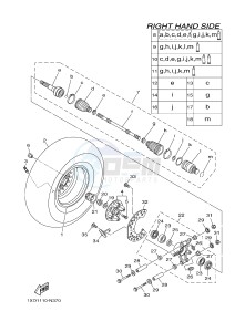 YXM700E YXM700PE YXM700PE (1XP4) drawing REAR WHEEL 2