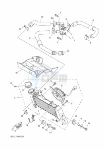 XSR125 MTM125 (BGX3) drawing RADIATOR & HOSE