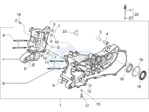 NRG 50 power Pure jet drawing Crankcase