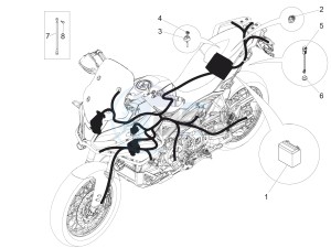 ETV 1200 Caponord Rally (EMEA, APAC) drawing Rear electrical system