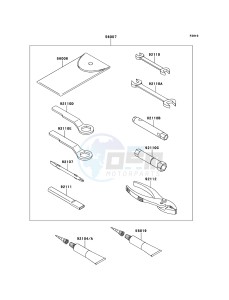 KLX250 KLX250S9F GB XX (EU ME A(FRICA) drawing Owner's Tools