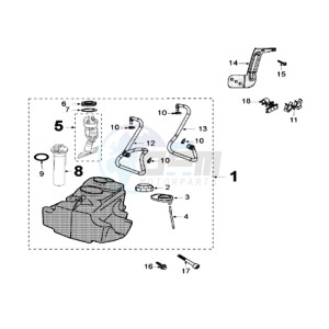 GEOPOLIS 250SC EU drawing TANK AND FUEL PUMP