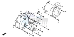 XL700V drawing LEFT CRANKCASE COVER