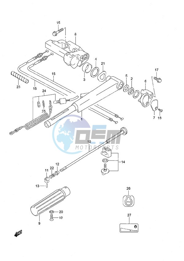 Tiller Handle Gas Assist Tilt