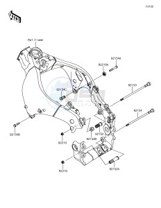 NINJA ZX-10R ZX1000SJFA XX (EU ME A(FRICA) drawing Engine Mount