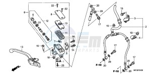 CB600FB drawing FR. BRAKE MASTER CYLINDER (CB600F/ F3)