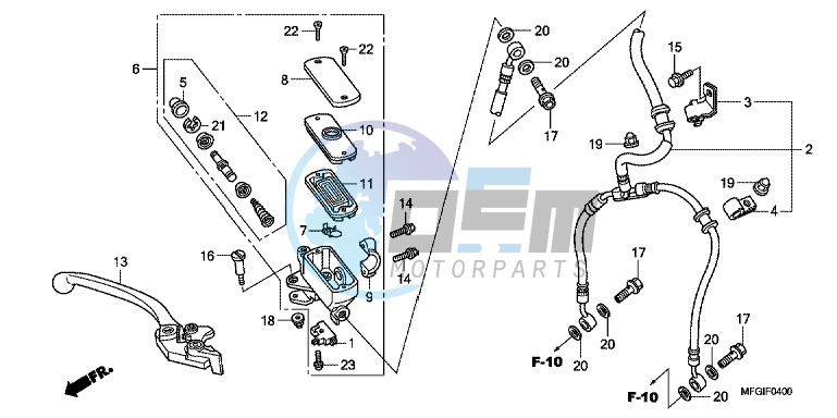 FR. BRAKE MASTER CYLINDER (CB600F/ F3)