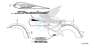 VT750CSE Shadow - VT750CS-E UK - (E) drawing EMBLEM (VT750CS/ C)