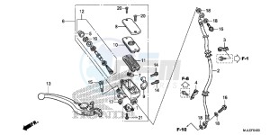 NC750SE NC750S Continue » Europe Direct - (ED) drawing FR. BRAKE MASTER CYLINDER (NC750S)