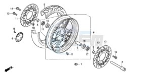 CBF600N drawing FRONT WHEEL