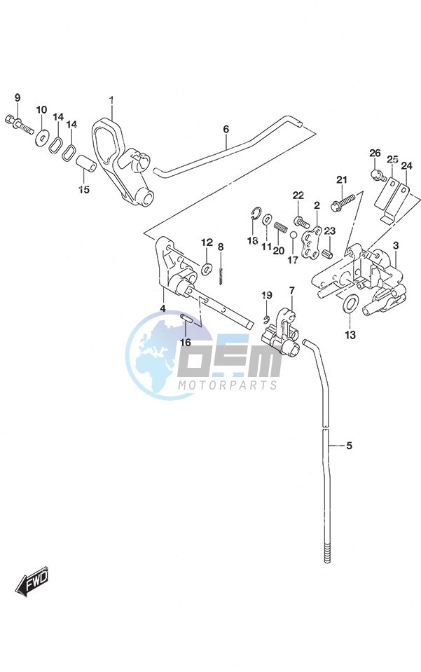 Clutch Rod Non-Remote Control