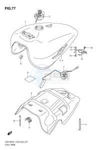 VZR1800 (E3) INTRUDER drawing FUEL TANK (VZR1800L1 E3)