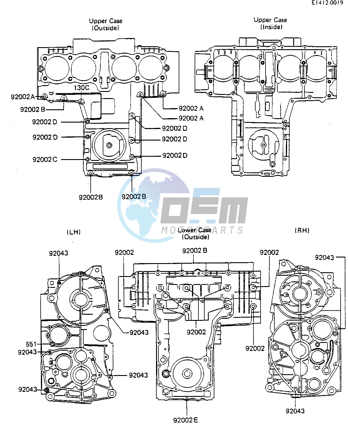 CRANKCASE BOLT & STUD PATTERN