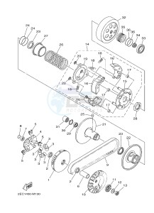 MW125 MW-125 TRICITY TRICITY 125 (2CM1 2CM5) drawing CLUTCH