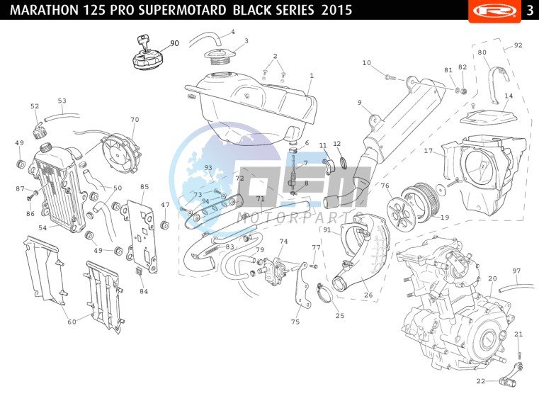 TANK EXHAUST COMPLETE ENGINE