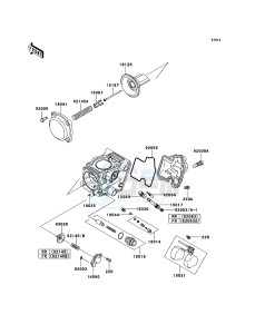 KFX700 KSV700A7F EU drawing Carburetor Parts