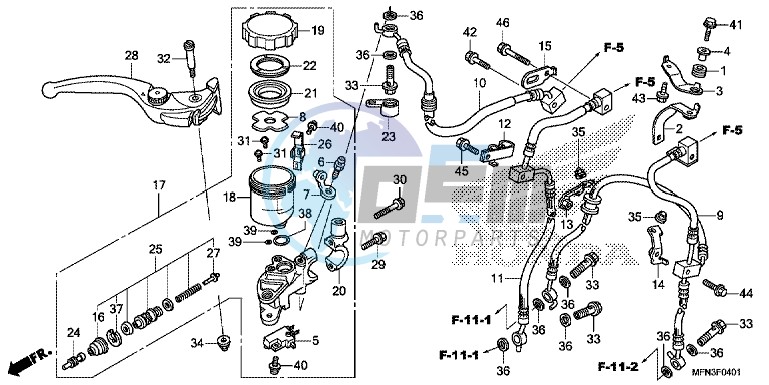 FR. BRAKE MASTER CYLINDER (CB1000RA)