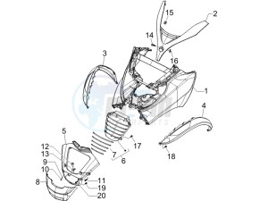 MP3 125 drawing Front shield