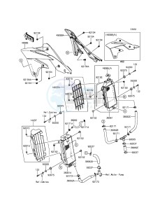 KX250F KX250ZFF EU drawing Radiator