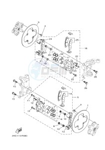 YXZ1000ETS YXZ10YESH YXZ1000R EPS SS SPECIAL EDITION (B577) drawing FRONT BRAKE CALIPER