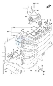 DF 175 drawing Intake Manifold/Throttle Body