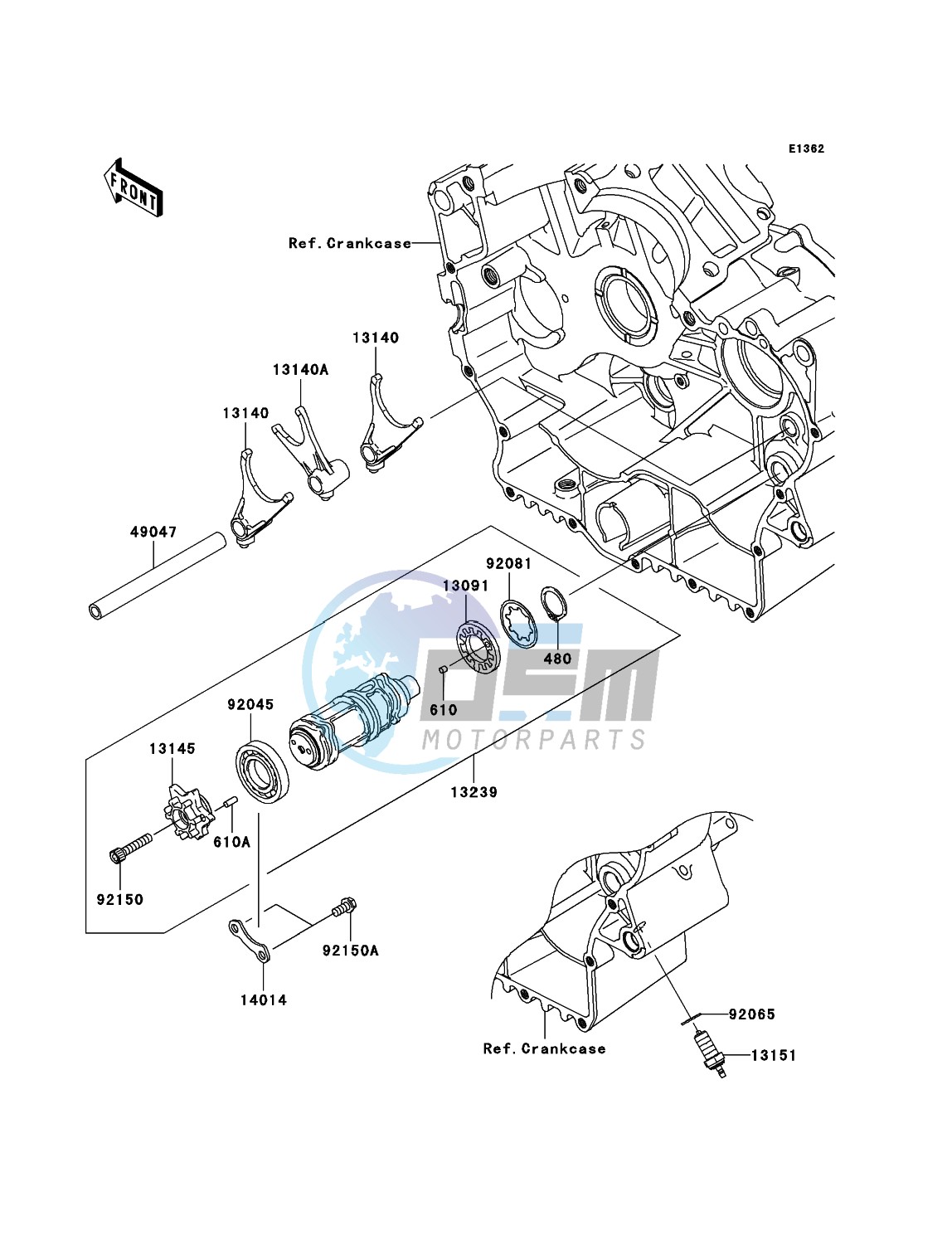 Gear Change Drum/Shift Fork(s)