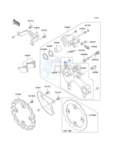 KX 250 W [KX250F MONSTER ENERGY] (W9FA) W9F drawing REAR BRAKE