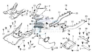 JOYRIDE 125 drawing FOOTREST / LOWER COWLING