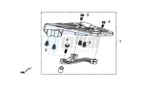 GTS 300i ABS drawing TRUNK BOX BRACKET ASSY