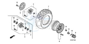 TRX420FEA Australia - (U / 2U 4WD) drawing FRONT WHEEL