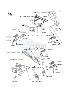 Z750S ZR750K6F FR GB XX (EU ME A(FRICA) drawing Footrests