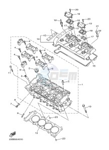 XJ6FA 600 DIVERSION F (ABS) (1DG5 1DG6) drawing CYLINDER HEAD