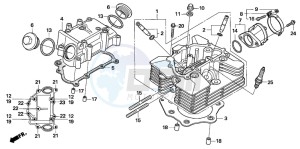 TRX500FM drawing CYLINDER HEAD