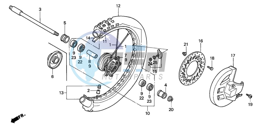 FRONT WHEEL (CR500RS/RT/RV)