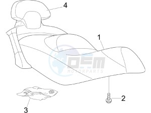 X Evo 250 Euro 3 drawing Saddle/seats