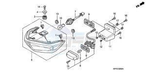 CBR125RWA Australia - (U / BLA) drawing TAILLIGHT