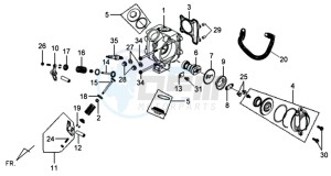 MIO 100 drawing CYLINDER HEAD CPL