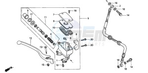 VF750C2 drawing FR. BRAKE MASTER CYLINDER