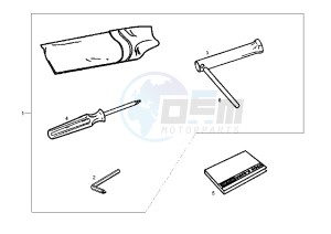 GP 1 EURO2 - 50 cc drawing WORKSHOP SERVICE TOOLS