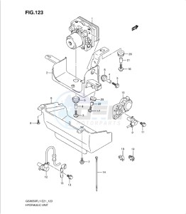 GSXF650 drawing HYDRAULIC UNIT (GSX650FAL1 E21)