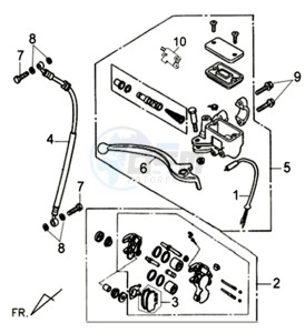 JET 4 R50 drawing BRAKE LEVER / BRAKE CALIPER / BRAKE LINES