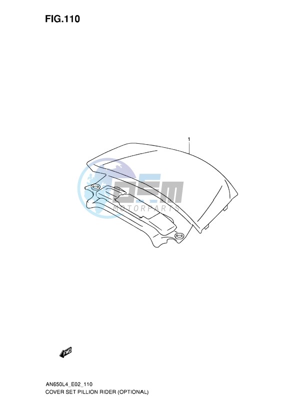 COVER SET PILLION RIDER (OPTIONAL) (AN650ZL4)