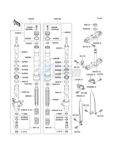 KX 85 A [KX85 MONSTER ENERGY] (A6F - A9FA) A9FA drawing FRONT FORK -- A7F - A9FA- -